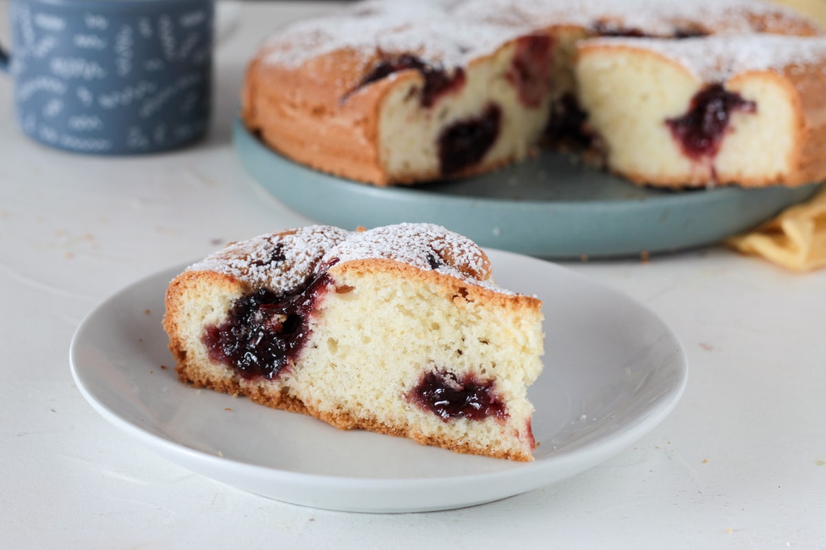 Torta com geleia