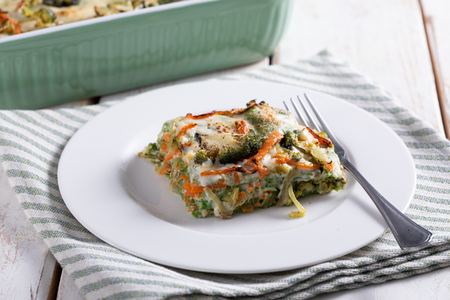 Lasanha de crepe com legumes