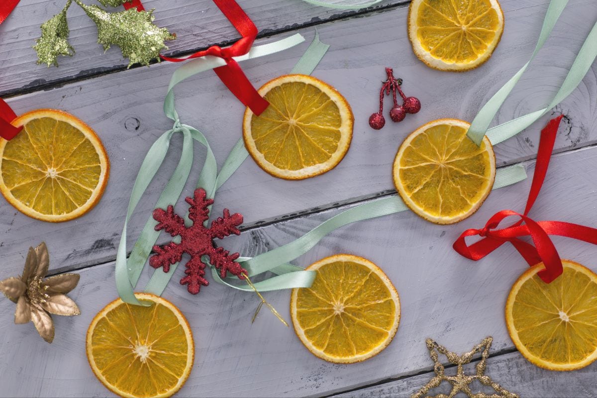 Fatias de laranja desidratadas