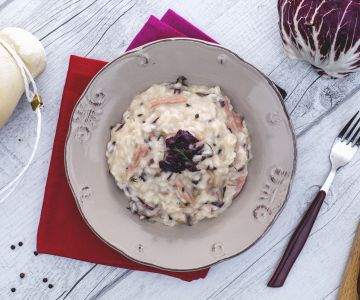 Risotto speck, radicchio e caciocavallo