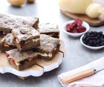 Focaccia de trigo queimado recheada