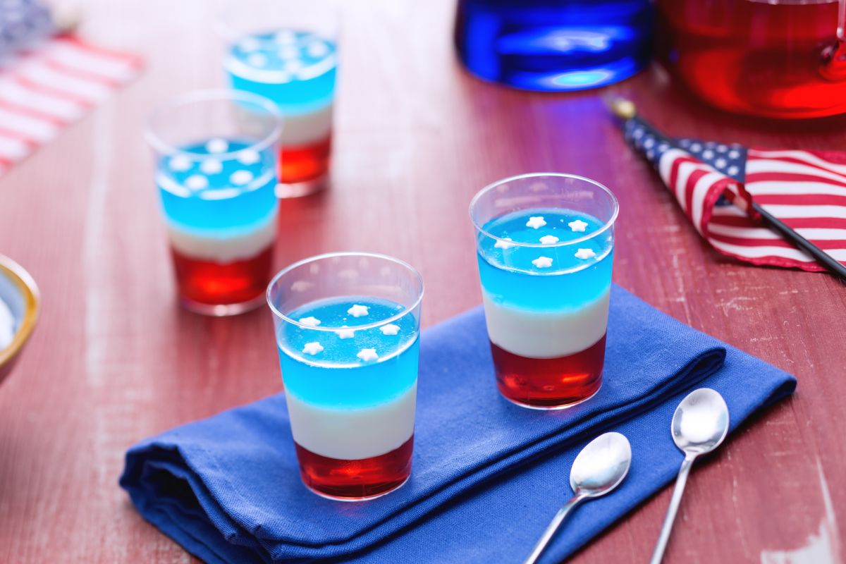Jelly shot a stelle e strisce