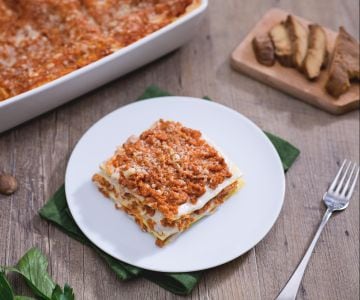 Lasanha ao ragu de seitan