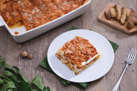 Lasanha ao ragu de seitan