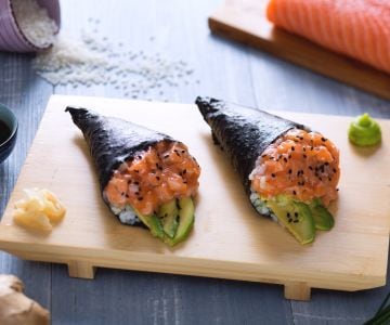 Temaki de salmão
