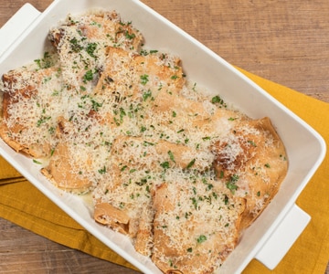 Crespelle de castanha recheadas com ricota e cogumelos