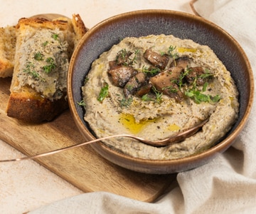 Hummus de cogumelos