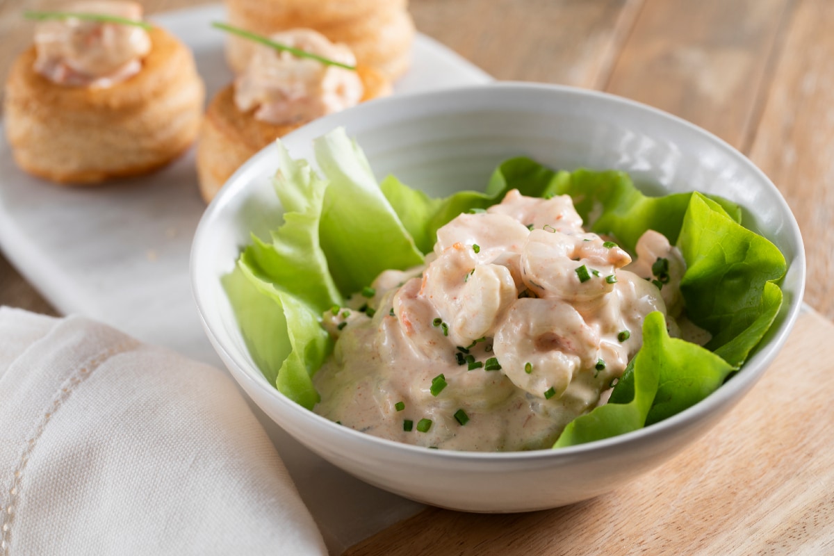 Camarões ao molho rosa