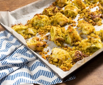 Lulas gratinadas no forno