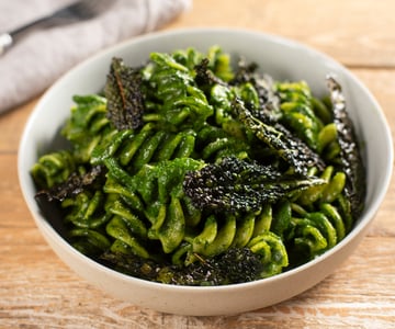 Fusilloni com creme de couve negra