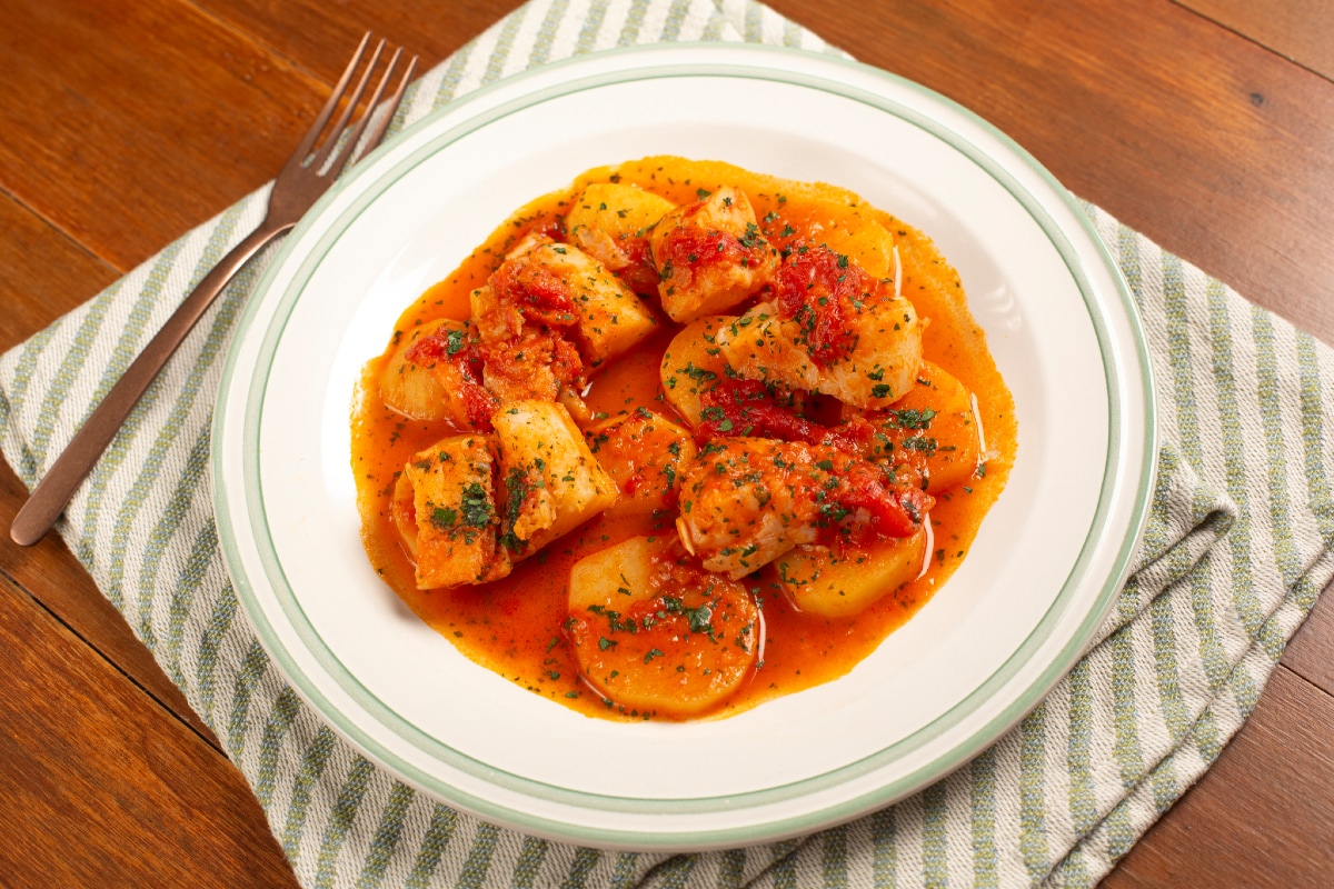 Bacalhau cozido com batatas