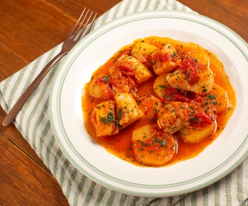 Bacalhau cozido com batatas