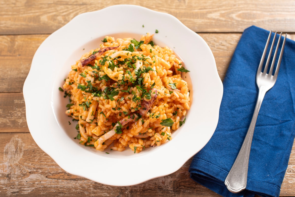 Risotto ai calamari