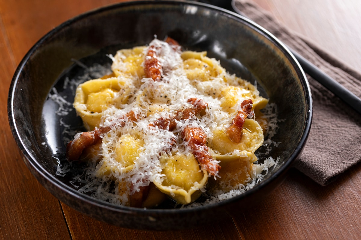 Tortelli alla carbonara