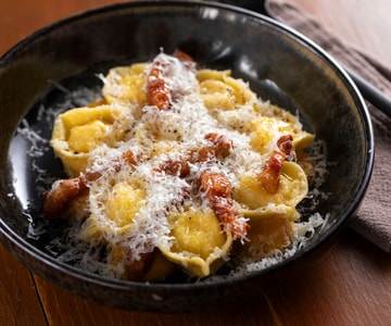 Tortelli alla carbonara