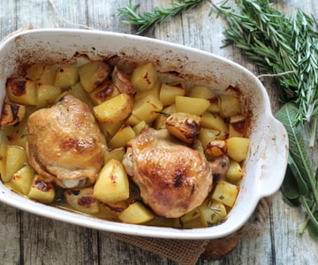 Coxas de frango assadas