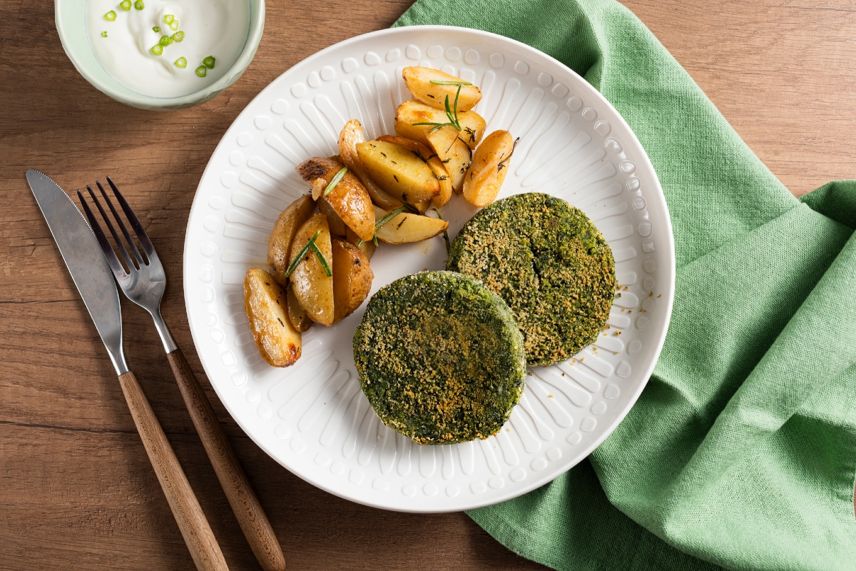 Burger de couve e grão-de-bico