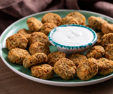Almôndegas de lentilhas e quinoa