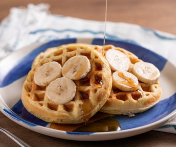 Waffle de banana