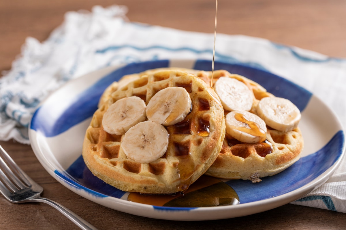 Waffle de banana