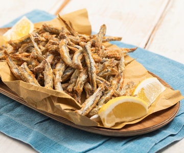 Alici in friggitrice ad aria