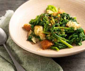 Pancotto con cime di rapa