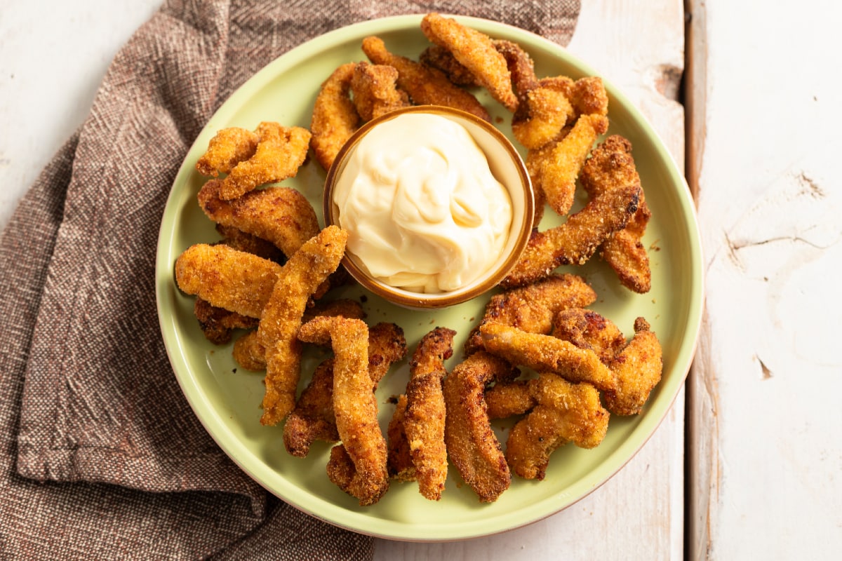 Straccetti de frango na fritadeira a ar