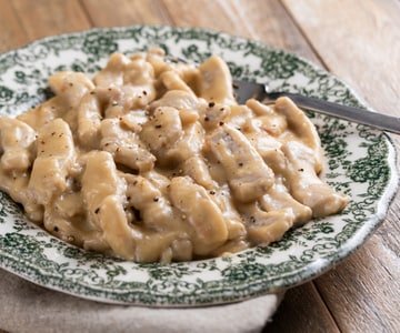 Tirinhas de porco à cerveja