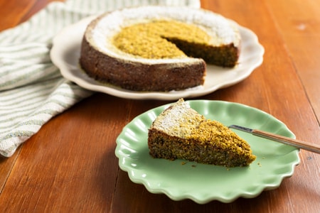 Torta caprese al pistacchio