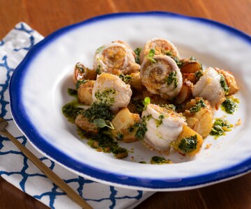 Rolinhos de linguado assado