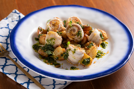 Rolinhos de linguado assado