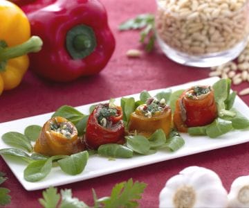 Filetti di peperoni arrostiti con acciughe ai sapori