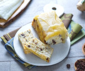 Terrina de bacalhau com molho de maçã