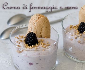 Creme de queijo com amoras