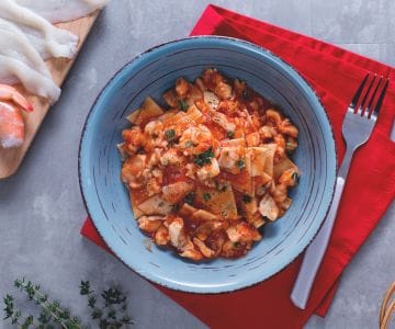 Maltagliati ao ragu de peixe