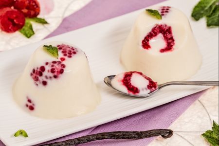 Panna cotta ai lamponi