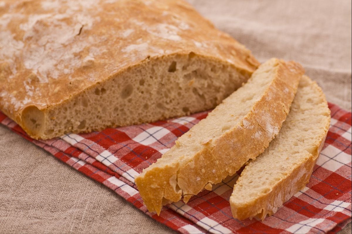 Ciabatta não amassada