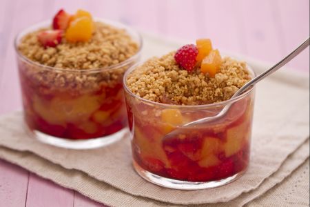 Crumble de pêssegos