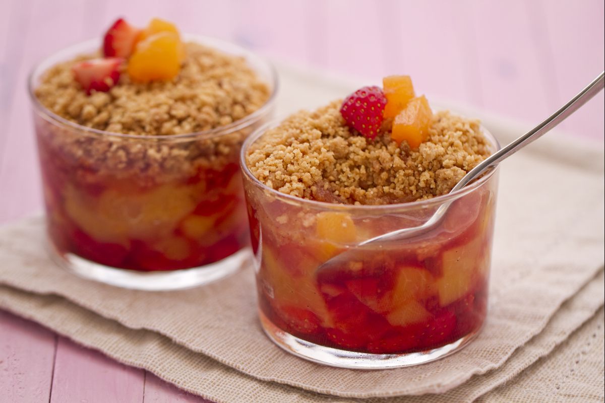 Crumble de pêssegos