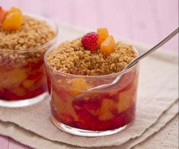 Crumble de pêssegos