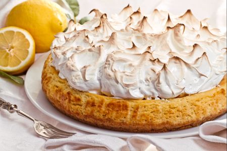 Cheesecake de limão com merengue