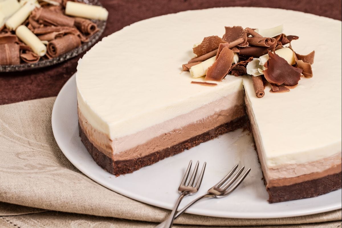 Cheesecake de triplo chocolate