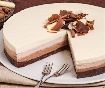 Cheesecake de triplo chocolate