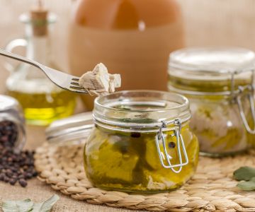 Atum em conserva de óleo