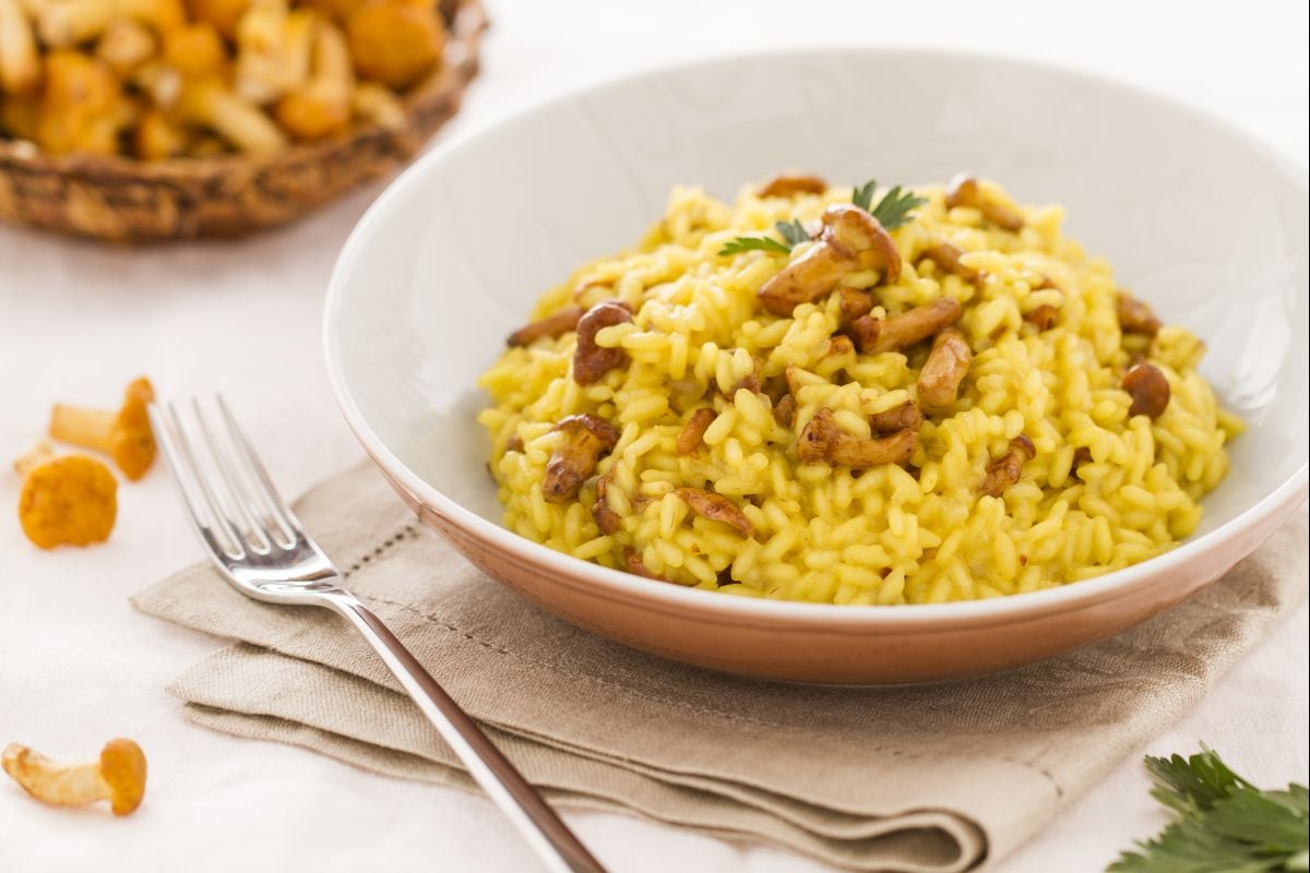 Risotto giallo ai finferli