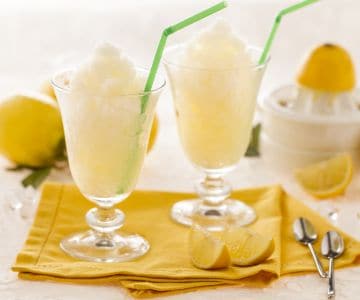 Granita de limão sem sorveteira