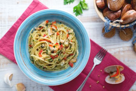 Linguine com fasolari