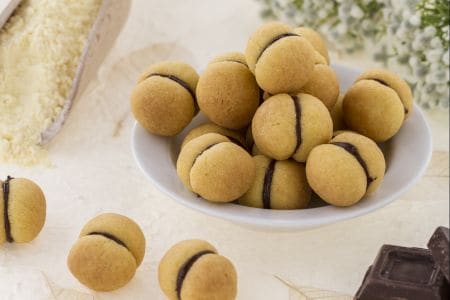 Baci di dama com farinha de milho