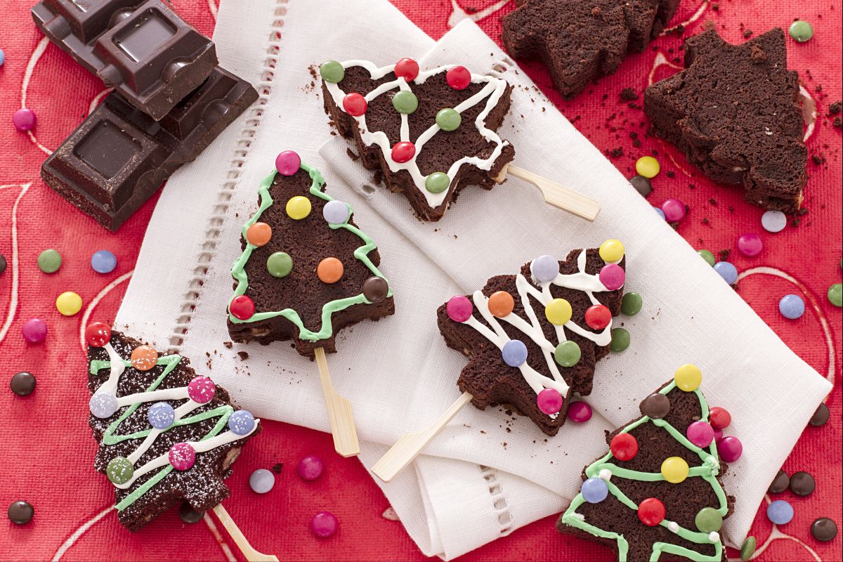 Árvores de Natal brownies