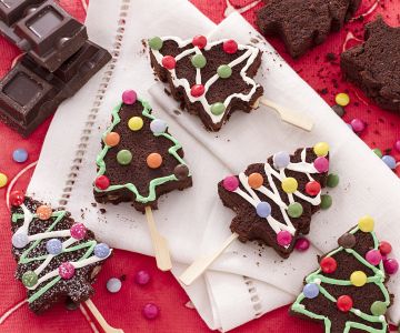 Árvores de Natal brownies